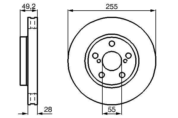Bosch 0986478858 Brake Disc - 1