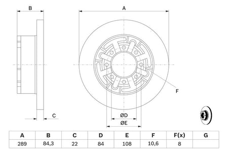 Bosch 0986478886 Brake Disc - 5