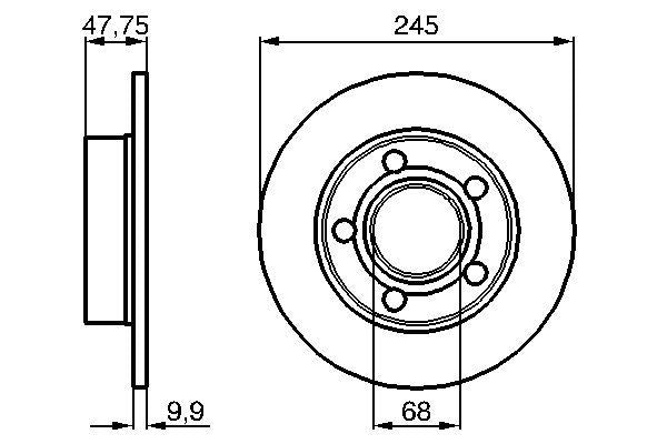 Bosch 0986478888 Brake Disc - 5