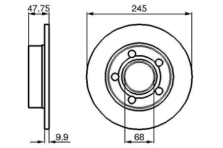 Bosch 0986478888 Brake Disc - 5