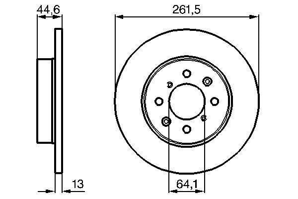 Bosch 0986478889 Brake Disc - 5