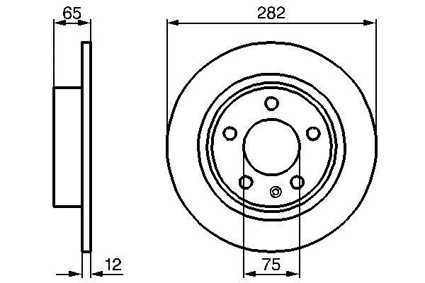 Bosch 0986478891 Brake Disc - 1