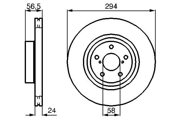 Bosch 0986478977 Brake Disc - 5
