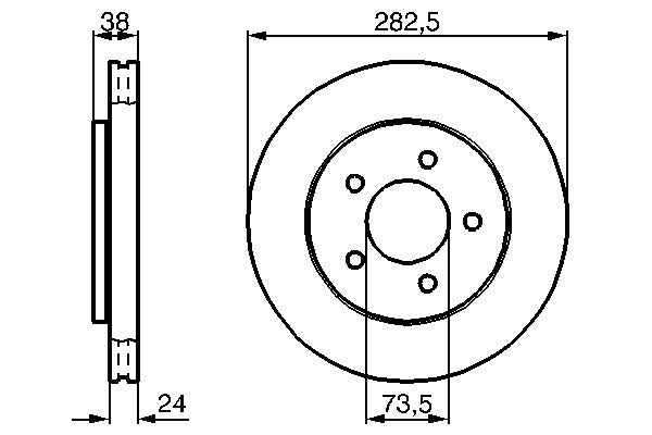 Bosch 0986478983 Brake Disc - 5