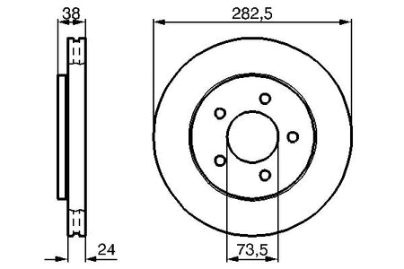 Bosch 0986478983 Brake Disc - 5