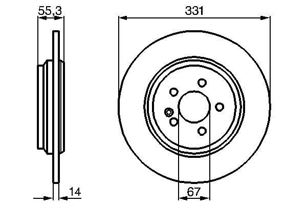 Bosch 0986478995 Brake Disc - 5