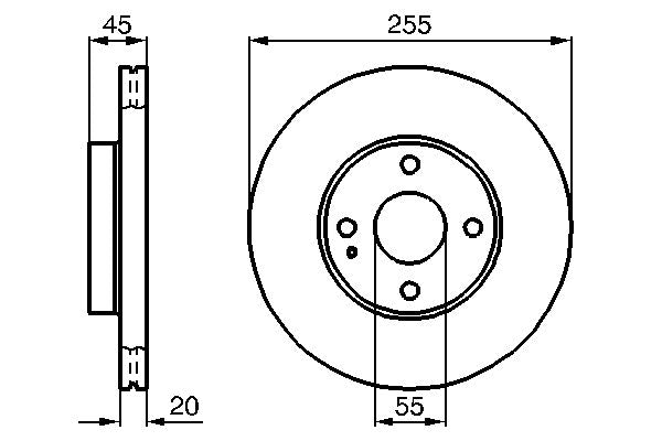 Bosch 0986478996 Brake Disc - 1