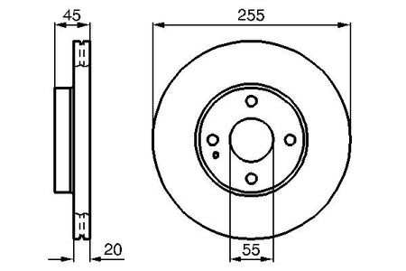 Bosch 0986478996 Brake Disc - 1