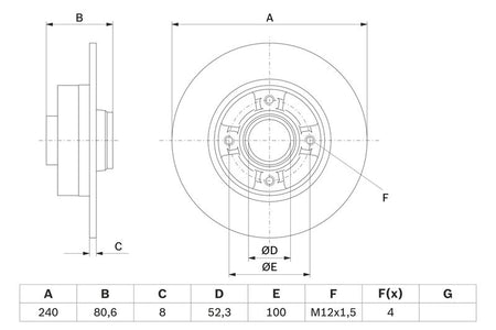 Bosch 0986479007 Brake Disc - 5