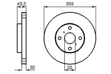 Bosch 0986479012 Brake Disc - 5