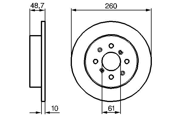 Bosch 0986479014 Brake Disc - 5