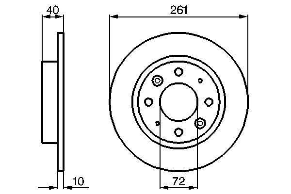Bosch 0986479018 Brake Disc - 5