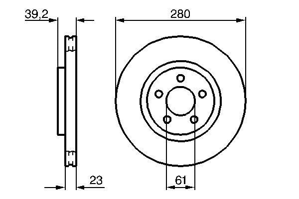 Bosch 0986479029 Brake Disc - 5