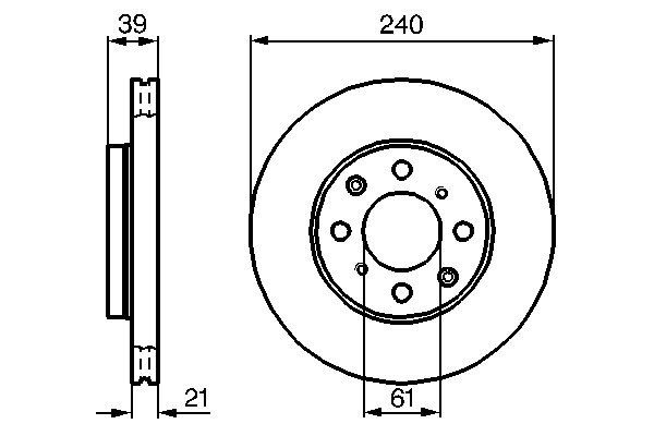 Bosch 0986479033 Brake Disc - 5
