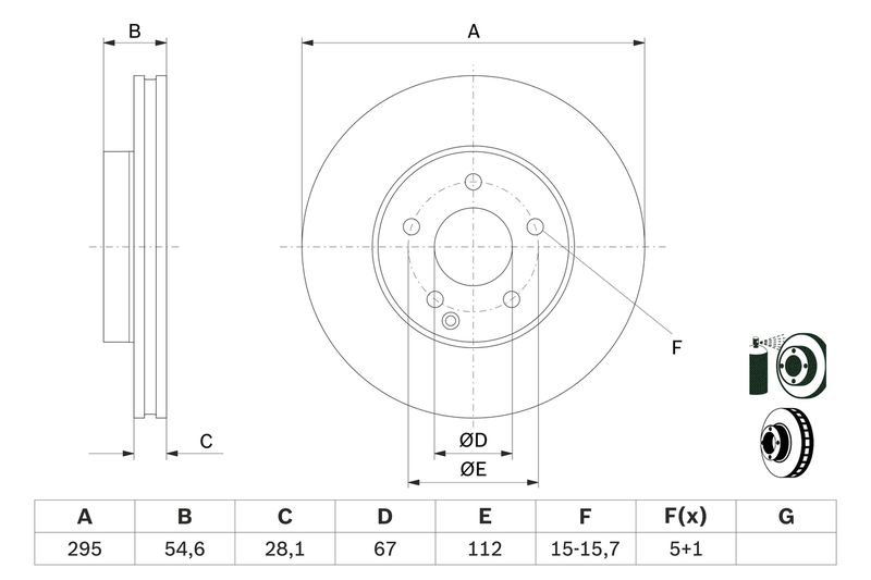 Bosch 0986479039 Brake Disc - 5