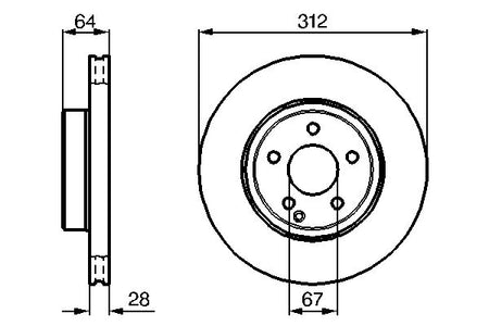 Bosch 0986479040 Brake Disc - 5