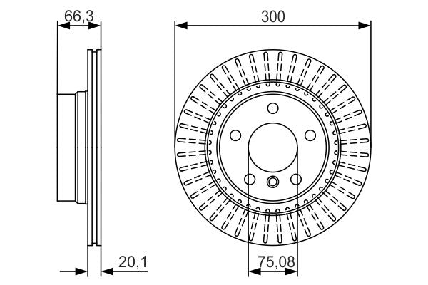 Bosch 0986479044 Brake Disc - 5