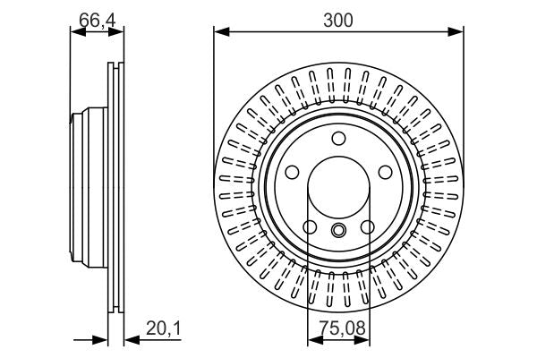 Bosch 0986479045 Brake Disc - 5