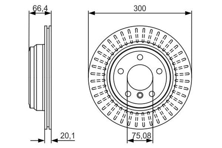 Bosch 0986479045 Brake Disc - 5