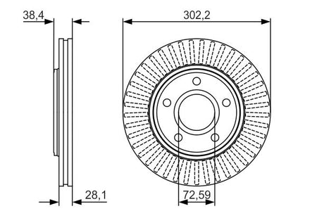 Bosch 0986479046 Brake Disc - 5