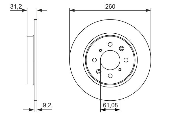 Bosch 0986479051 Brake Disc - 5