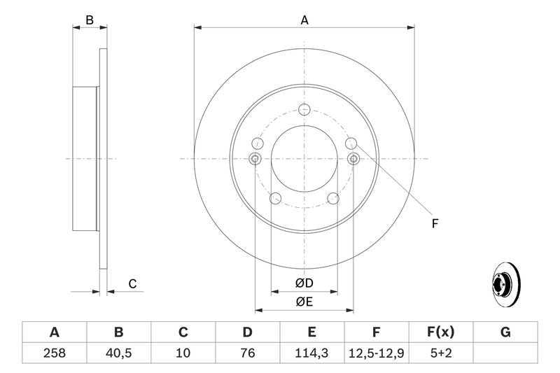 Bosch 0986479059 Brake Disc - 5