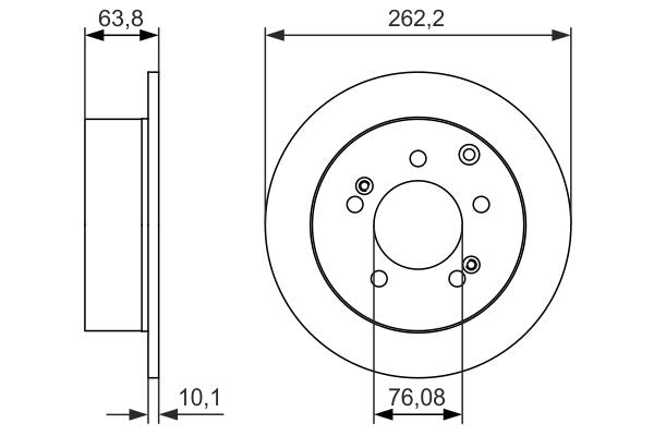Bosch 0986479061 Brake Disc - 5
