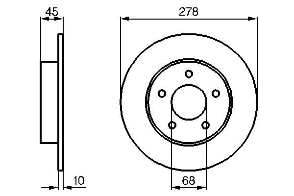 Bosch 0986479067 Brake Disc - 5