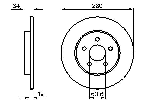 Bosch 0986479068 Brake Disc - 5