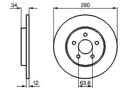 Bosch 0986479068 Brake Disc - 5