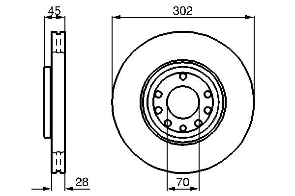 Bosch 0986479076 Brake Disc - 5
