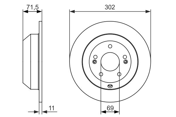Bosch 0986479081 Brake Disc - 5