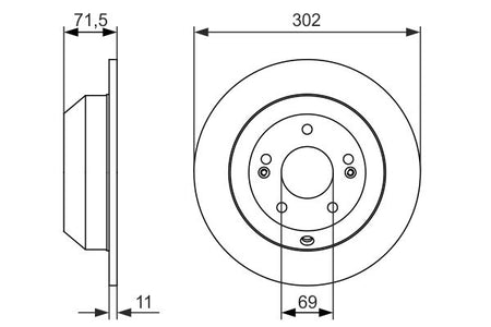 Bosch 0986479081 Brake Disc - 5