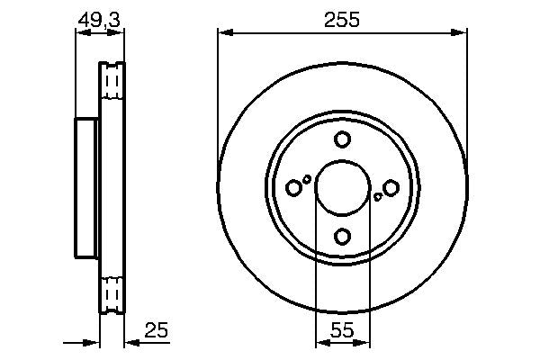 Bosch 0986479085 Brake Disc - 5