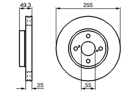 Bosch 0986479085 Brake Disc - 5