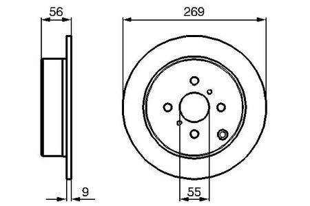 Bosch 0986479087 Brake Disc - 5