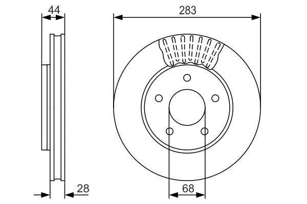Bosch 0986479091 Brake Disc - 5