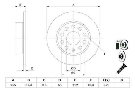 Bosch 0986479099 Brake Disc - 5