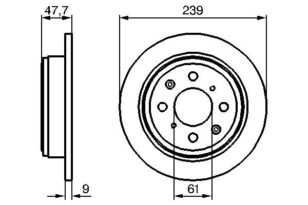 Bosch 0986479101 Brake Disc - 5