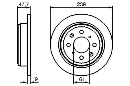 Bosch 0986479101 Brake Disc - 5