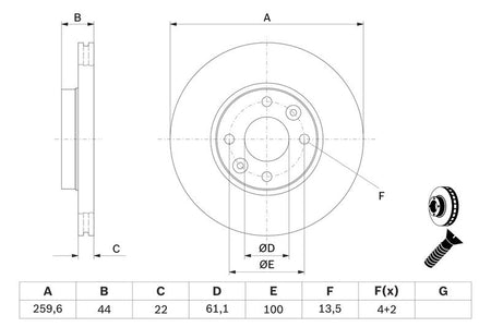 Bosch 0986479103 Brake Disc - 5