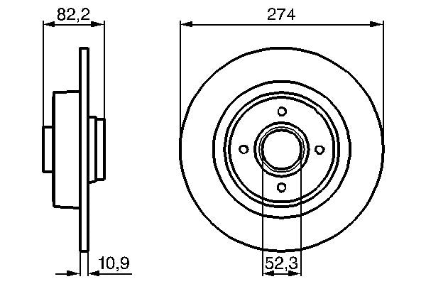 Bosch 0986479108 Brake Disc - 5