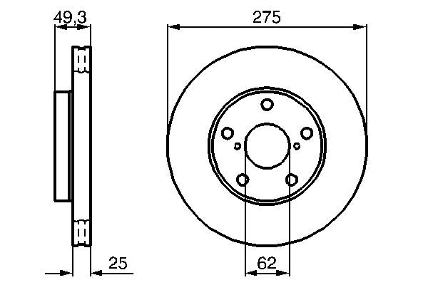 Bosch 0986479111 Brake Disc - 5