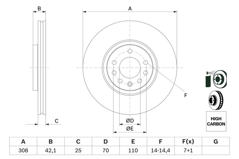 Bosch 0986479113 Brake Disc - 5