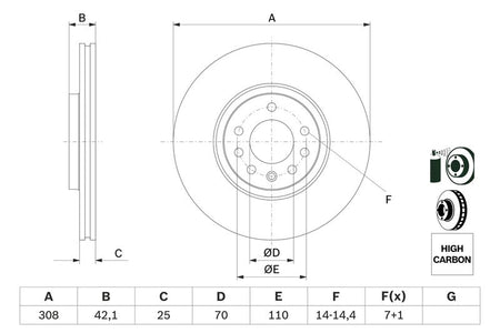 Bosch 0986479113 Brake Disc - 5