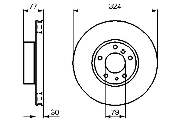 Bosch 0986479116 Brake Disc - 5