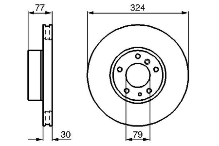 Bosch 0986479116 Brake Disc - 5