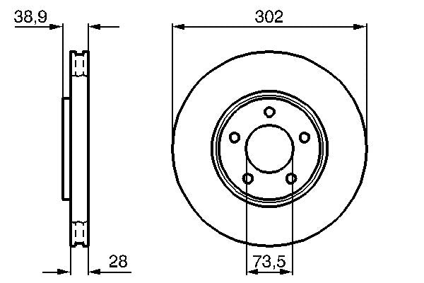Bosch 0986479117 Brake Disc - 5