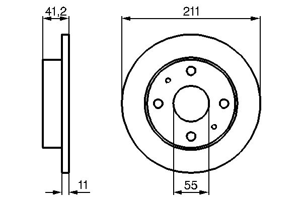 Bosch 0986479119 Brake Disc - 3