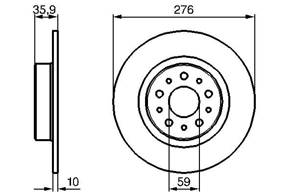 Bosch 0986479120 Brake Disc - 5